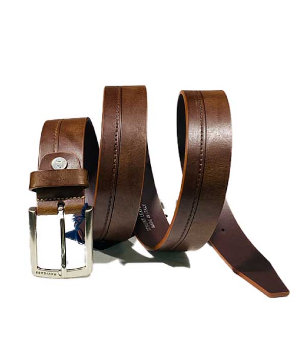 Ceinture en cuir maron