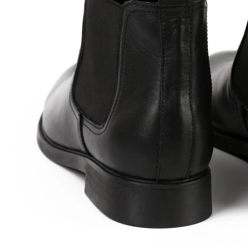 Chelsea - BLACK Leather Ankle Boots