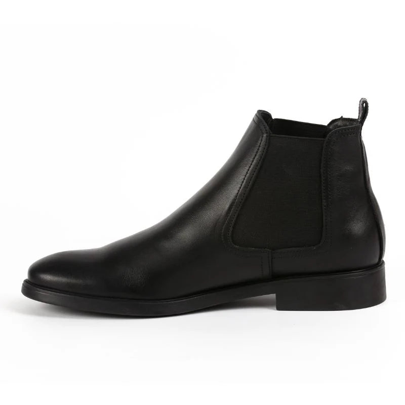 Chelsea - BLACK Leather Ankle Boots