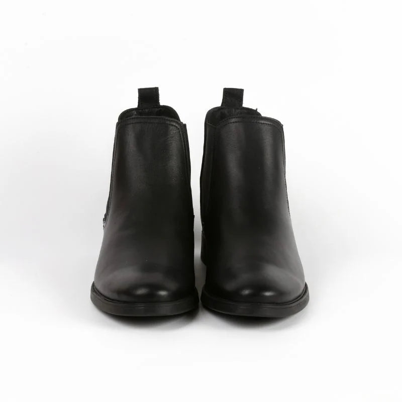 Chelsea - BLACK Leather Ankle Boots