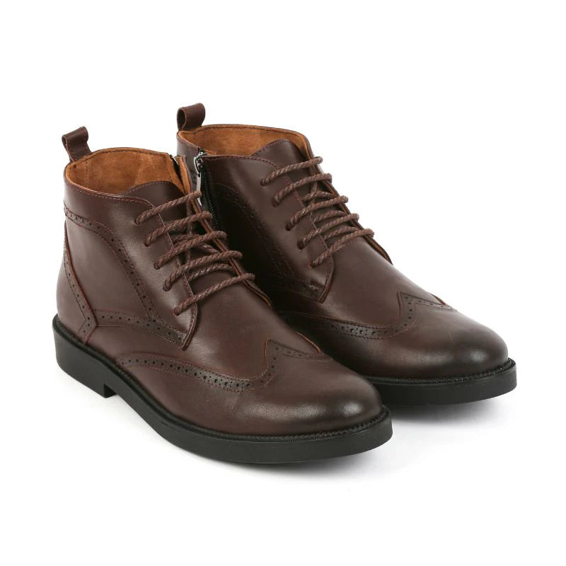 London - Brown Leather Ankle Boots