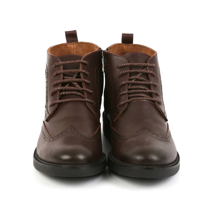 London - Brown Leather Ankle Boots