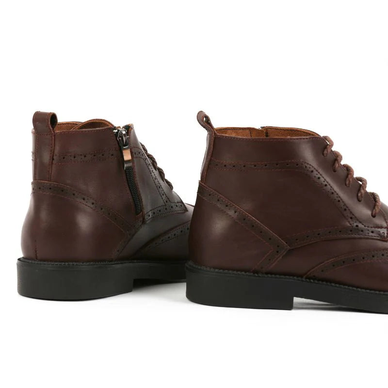 London - Brown Leather Ankle Boots