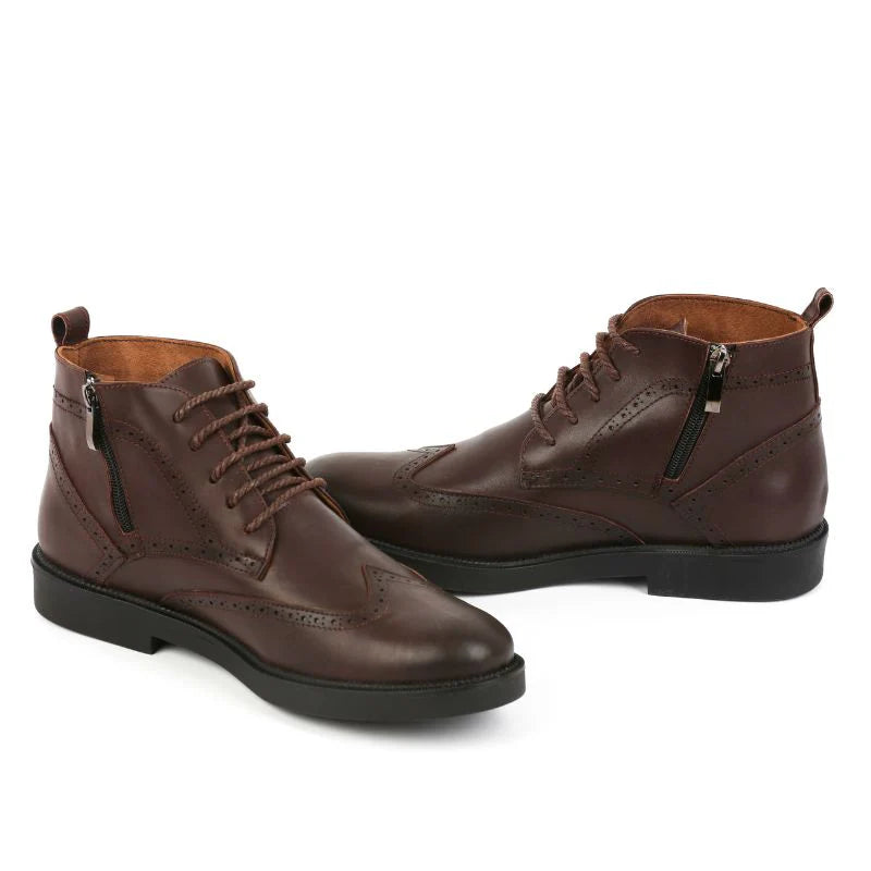 London - Brown Leather Ankle Boots