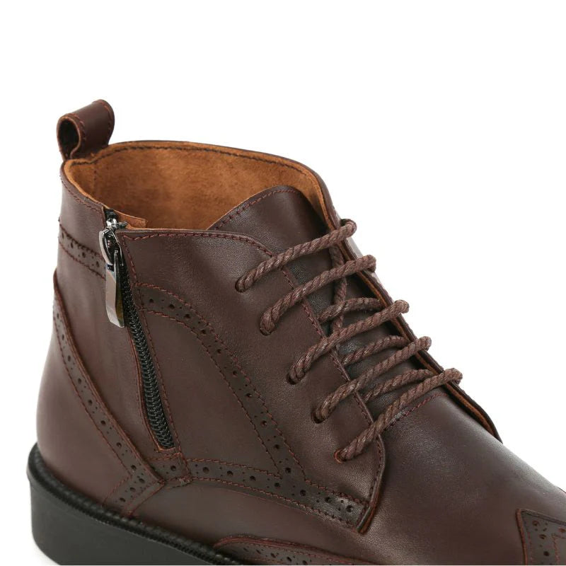 London - Brown Leather Ankle Boots