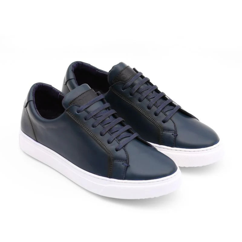 Oslo - Blue Leather Sneakers